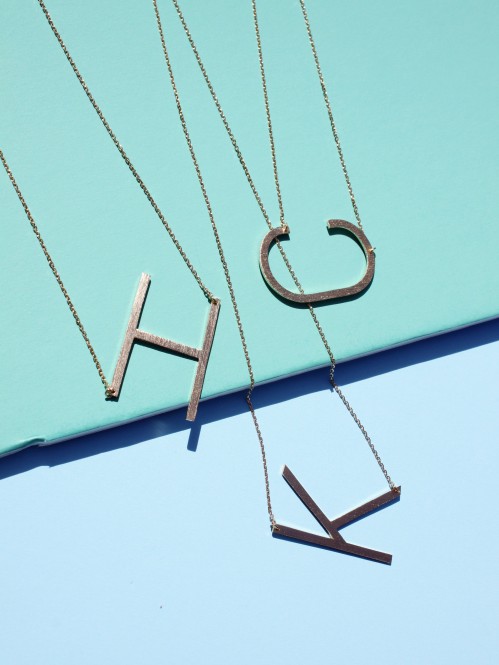 Ellison + Young: Monogram Collection Initial Necklace 4