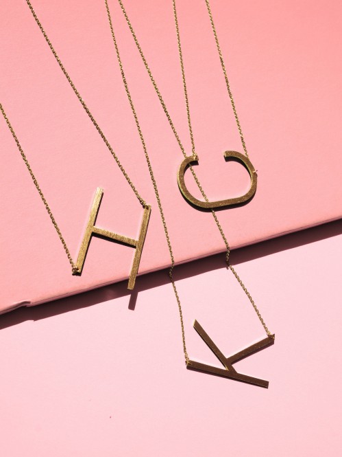 Ellison + Young: Monogram Collection Initial Necklace 1