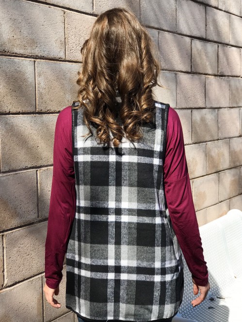 All Checked Out Vest in Black 3