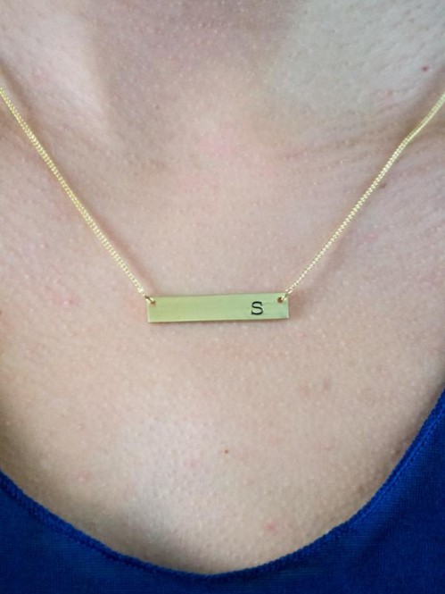 Chelsea Initial Bar Necklace 2