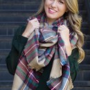 Wrapped In Plaid Scarf, Camel