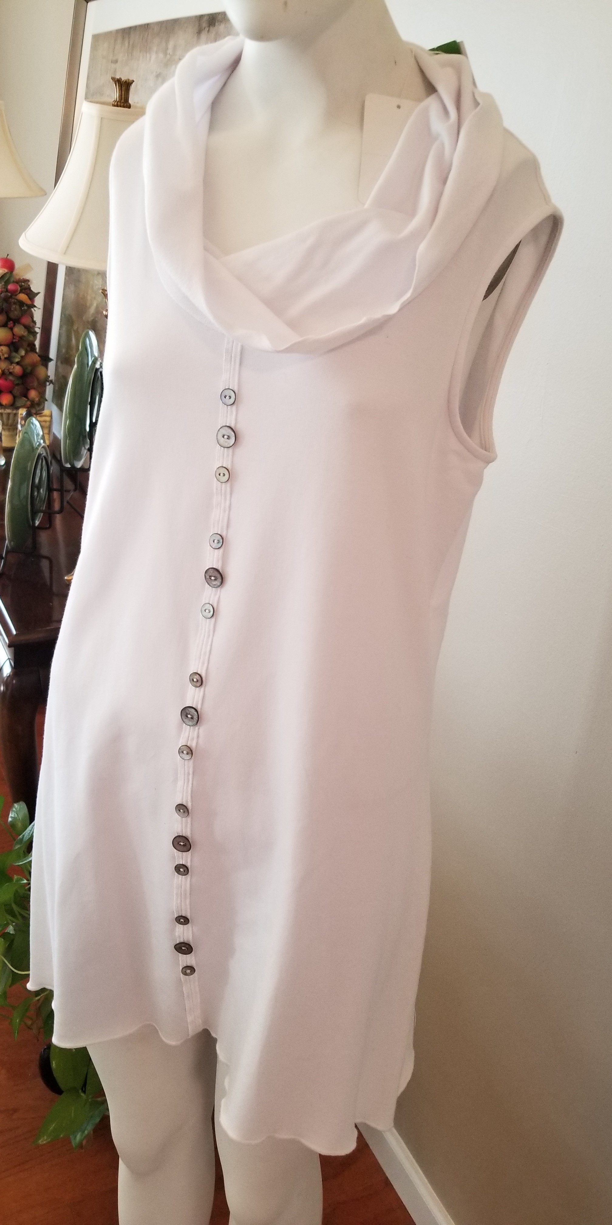 mock cowl neck top