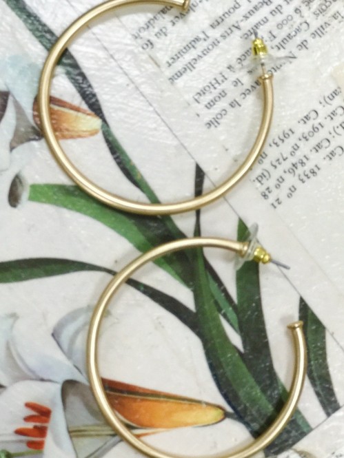 The Best Of Hoops Earrings, Matte Gold 2